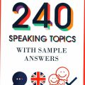 PDF | 240 Speaking topics with Samples Answer Vol 2 (toeic 121 - 240), Like Test Prep