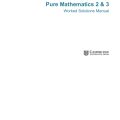 Review PDF | Cambridge International AS  A Level Mathematics Pure Mathematics 2 and 3 Worked Solutions Manual, Nick Hamshaw